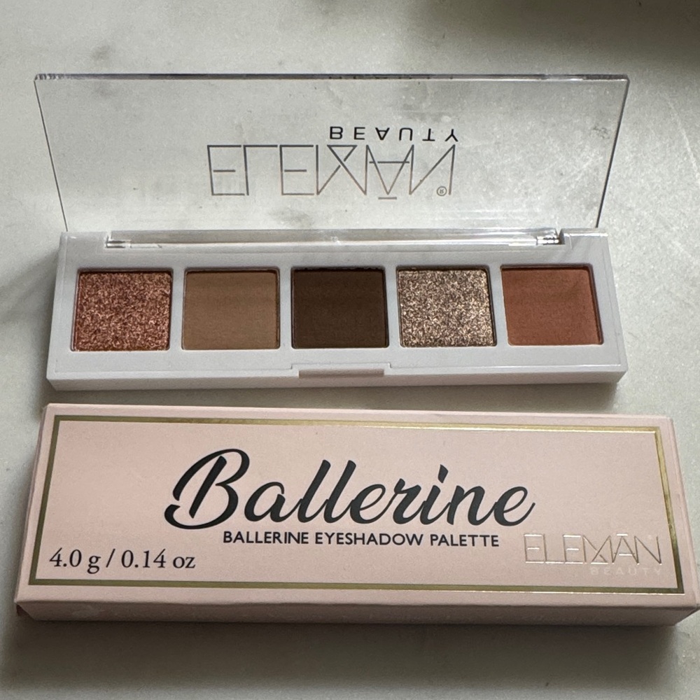 Eleman Beauty Ballerine Eyeshadow Palette - Warm Neutral Browns & Shimmer